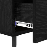 Bedside Cabinet Black Oak 40 x 40 x 66 cm Engineered Wood 882100