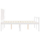 Senior Bed without Mattress White Small Double Solid Wood 3195387