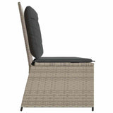 Garden Bench Light Grey Poly Rattan 3394472