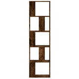Bookcase 5-Tier Smoked Oak 45x23.5x162.5 cm Engineered Wood 852784