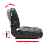 142320 Forklift & Tractor Seat with Suspension and Adjustable Backrest