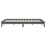 Bed Frame without Mattress Grey Super King Size Solid Wood 820558