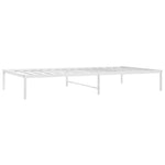 ZNTS Metal Bed Frame without Mattress White 75x190cm 350903