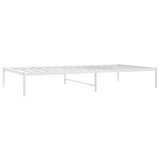 ZNTS Metal Bed Frame without Mattress White 75x190cm 350903