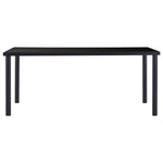 ZNTS Dining Table Black 180x90x75 cm Tempered Glass 281855