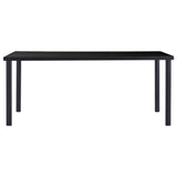 ZNTS Dining Table Black 180x90x75 cm Tempered Glass 281855