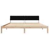 Bed frame Brown and black 200 x 200 cm Solid pine wood 3394340