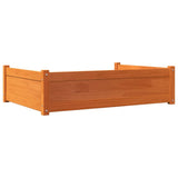 Dog Bed Wax Brown 105.5x75.5x28 cm Solid Wood Pine 844466