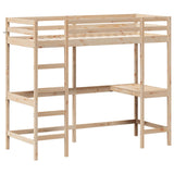 Loft Bed without Mattress 75x190 cm Small Single Solid Wood Pine 842862