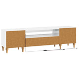 LED TV Cabinet High Gloss White Engineered Wood 896249