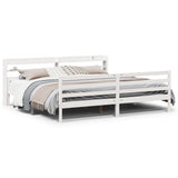 Bed Frame with Headboard without Mattress White 180x200 cm Super King 3306691