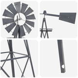 Windmill Grey 84 x 68 x 245 cm Iron 42013609