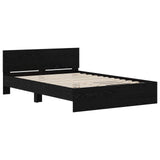 Bed Frame with Headboard Black Oak 120 x 200 cm Engineered wood 3445779