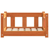 Dog Bed with Storage Wax Brown 55 x 45 x 28 cm Solid Pine Wood 867652
