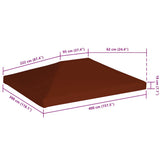 Gazebo Top Cover 310 g/m 3x4 m Terracota 46626