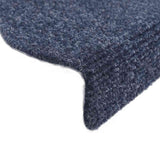 Stair Mats Self-adhesive 20 pcs 56x17x3 cm Blue Half Round 3365672