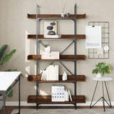 Bookcase 5-Tier Brown Oak 100x33x180.5 cm Engineered Wood 837701