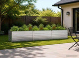 Raised Garden Bed Silver 240 x 40 x 55 cm galvanized 8006258