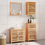 4 Piece Bathroom Furniture Set Solid Wood Walnut 3185785