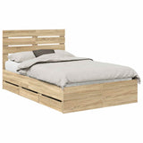Bed Frame with Drawer Sonoma Oak 120 x 190 cm Engineer Wood 3411520