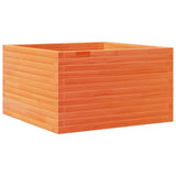 Garden Planter Wax Brown 80x80x45.5 cm Solid Wood Pine 847260