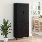 Highboard with Drawer 2 pcs Black Oak Engineered Wood 3416164