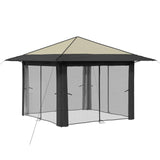 Gazebo with 4 Sidewalls 3.3 x 3.3 m Cream and Anthracite 42036815