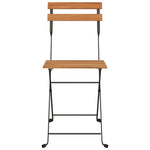 Folding Bistro Chairs 6 pcs Solid Wood Teak and Steel 3152110