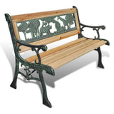 Garden Bench Bronze and Wood Wood and Iron 84 cm 41013