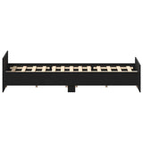 Bed Frame without Mattress Black Oak 120x190 cm Engineered Wood 3329323