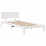 Bed Frame with Drawers without Mattress White 90x190 cm Single 3301971