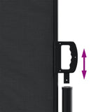 Retractable Side Awning Black 220x600 cm 4004669