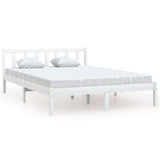 Bed Frame without Mattress White Solid Wood Small Double 810053