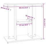 Aquarium Stand Grey Sonoma 60x30x60 cm Engineered Wood 833573