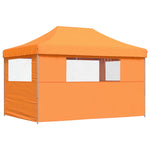 Foldable Party Tent Pop-Up with 3 Sidewalls Orange 4005017