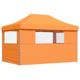 Foldable Party Tent Pop-Up with 3 Sidewalls Orange 4005017