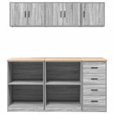 Garage Cabinets 6 pcs Grey Sonoma Engineered Wood 3328355