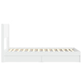 Bed Frame with Storage and Headboard White 75 x 190 cm 3414425