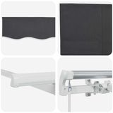 Retractable Awning Retractable Manual Anthracite 400 x 200 cm 3329801