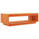 ZNTS Coffee Table Wax Brown 110x50x33.5 cm Solid Wood Pine 844135