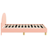 Children's Bed Frame with Headboard Pink 80 x 160 cm 42011028