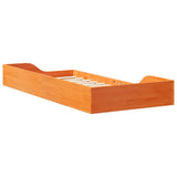 Bed Frame Wax Brown 80 x 200 cm Solid Pine Wood 873393