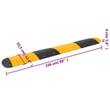 Speed Hump Yellow&Black 226x32.5x4 cm Rubber 3157046
