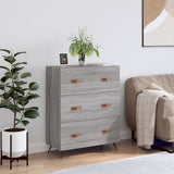 Chest of Drawers Grey Sonoma 69.5x34x90 cm Engineered Wood 827826