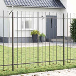 Garden Fence Grey 5.1 x 1.5 m Powder-coated steel 3334052