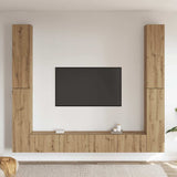 Wall Mounted TV cabinets 6 pcs Artisan Oak Engineered Wood 3328988
