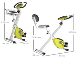 Folding Exercise Bike, Fitness Bicycle Indoor Trainer, 8-Level Magnetic Resistance Adjustable, with T3398P376863