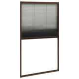 Plisse Insect Screen for Windows Aluminium Brown 80x160 cm 148658