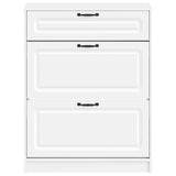Shoe Cabinet UTRECHT 78 x 24 x 100 cm Engineered Wood White 897755