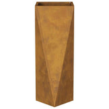 Planter Rusty 30 x 30 x 75 cm Weathering Steel 883778